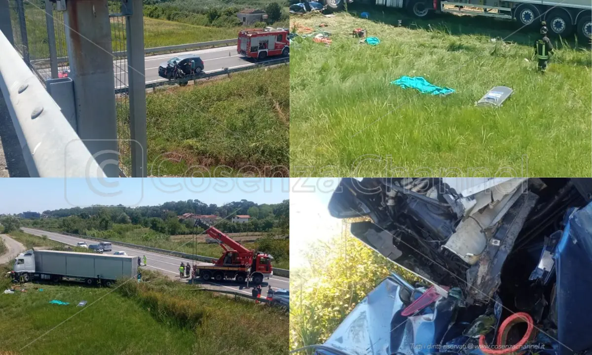 Villapiana, incidente mortale sulla 106 Jonica: a perdere la vita una coppia di Nova Siri. Anche un prete in gravi condizioni (FOTO-VIDEO)