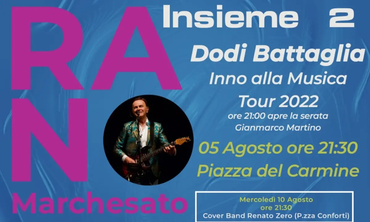 Marano Marchesato, cresce l'attesa per il concerto di Dodi Battaglia