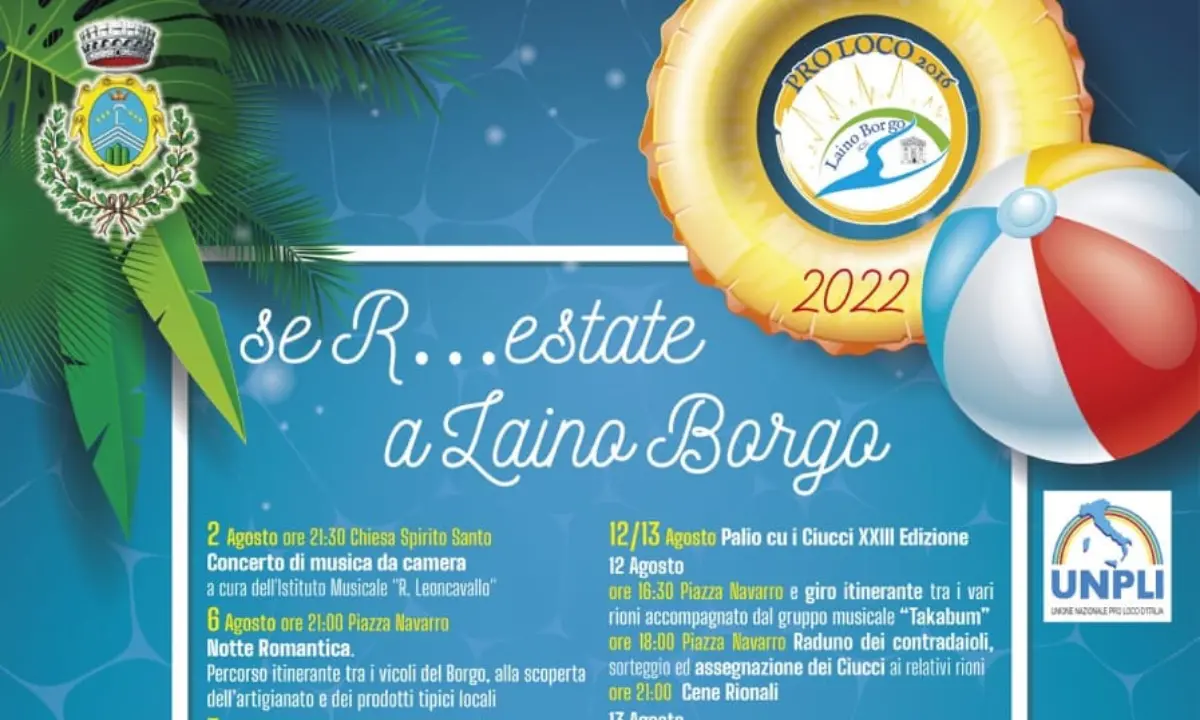 Laino Borgo, un'estate ricca di appuntamenti per valorizzare il borgo e le sue identità