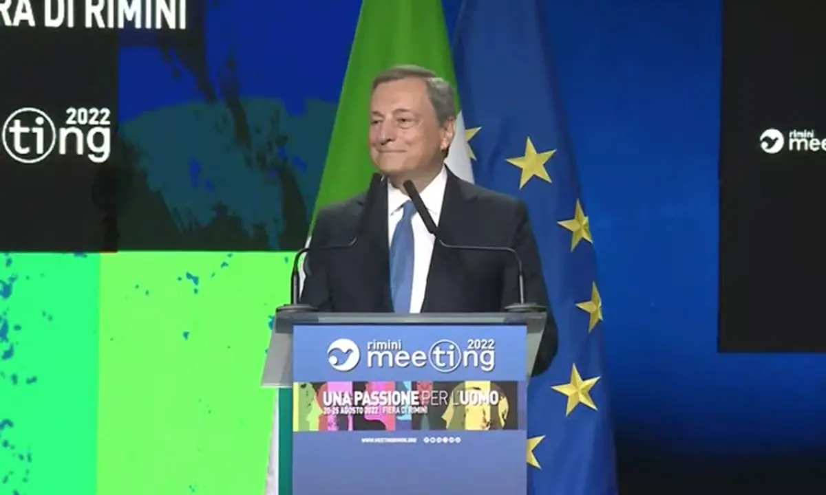 Applausi a Rimini per Draghi: «L'Italia ce la farà anche questa volta»