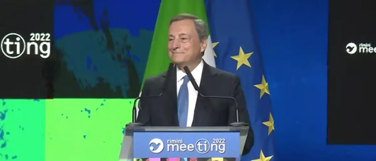 Applausi a Rimini per Draghi: «L'Italia ce la farà anche questa volta»