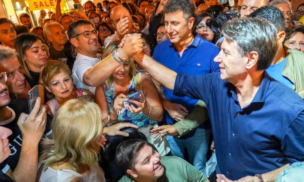 Elezioni 2022, Conte: «Al Sud Movimento 5 Stelle primo partito»
