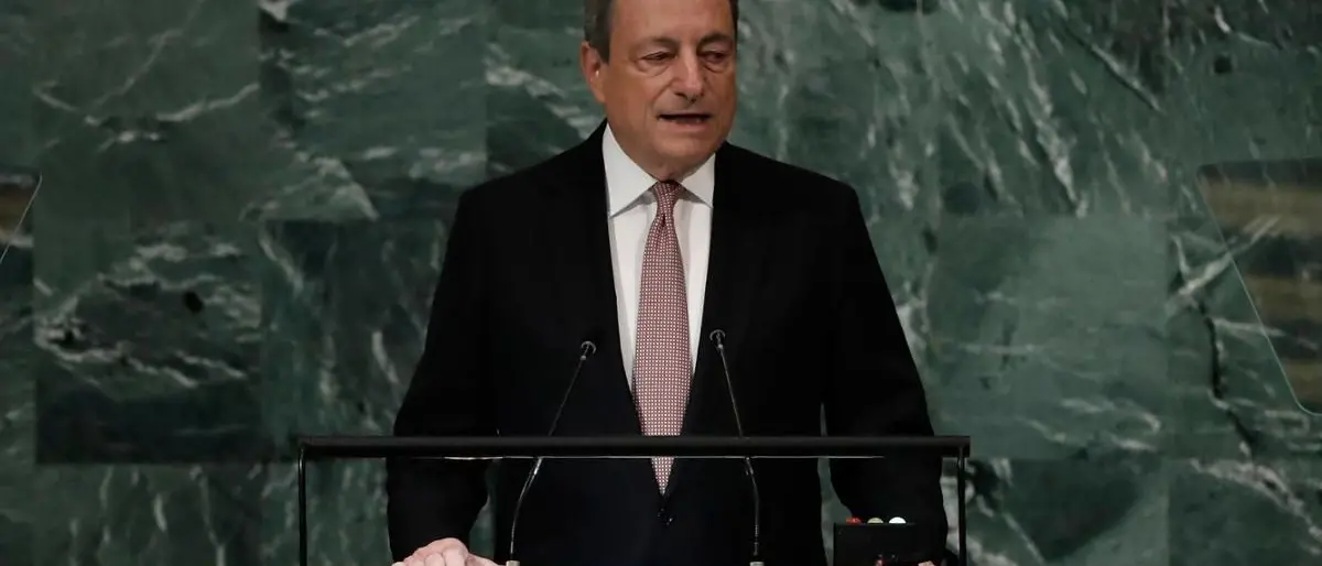 Mario Draghi all'Onu: «Avanti con le sanzioni contro Putin»