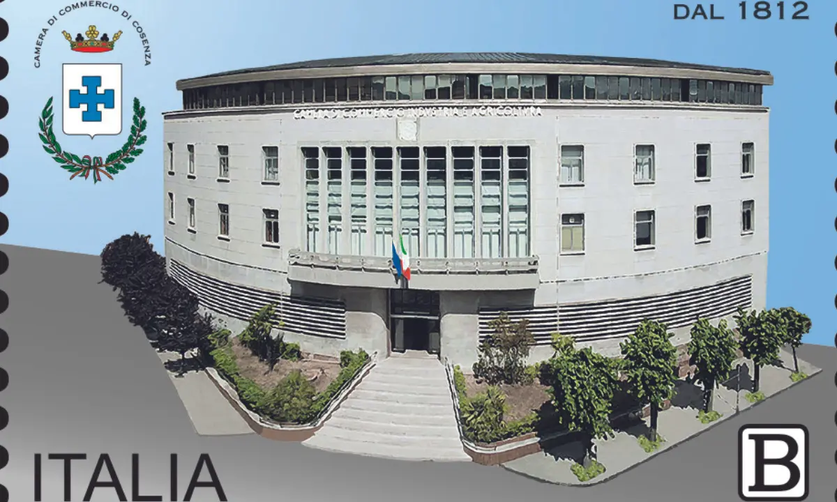 Un francobollo dedicato alla Camera di Commercio di Cosenza