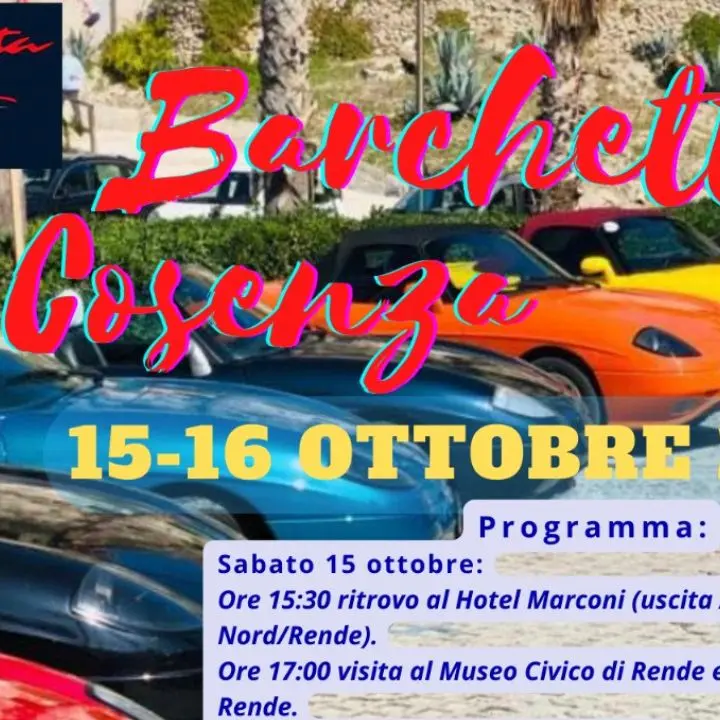 Il Raduno di Spider Fiat Barchetta fa tappa a Rende e a Cosenza