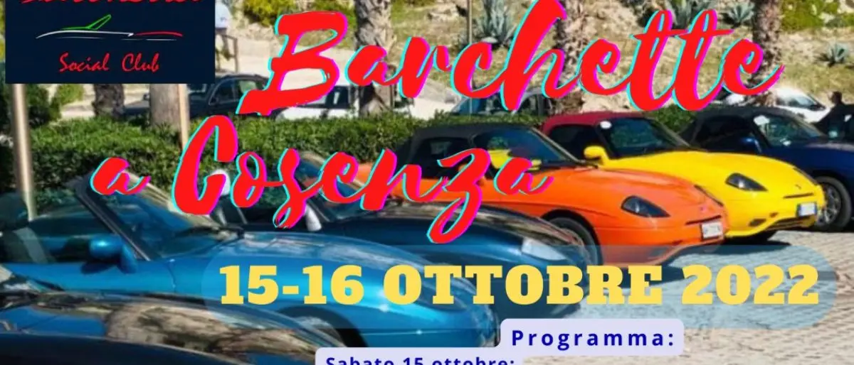 Il Raduno di Spider Fiat Barchetta fa tappa a Rende e a Cosenza