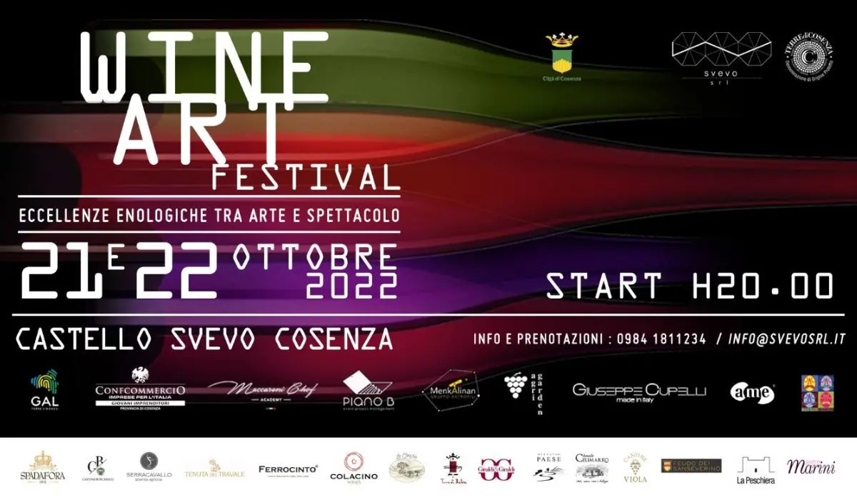 Cosenza, al Castello Svevo la quarta edizione di WineArt Festival