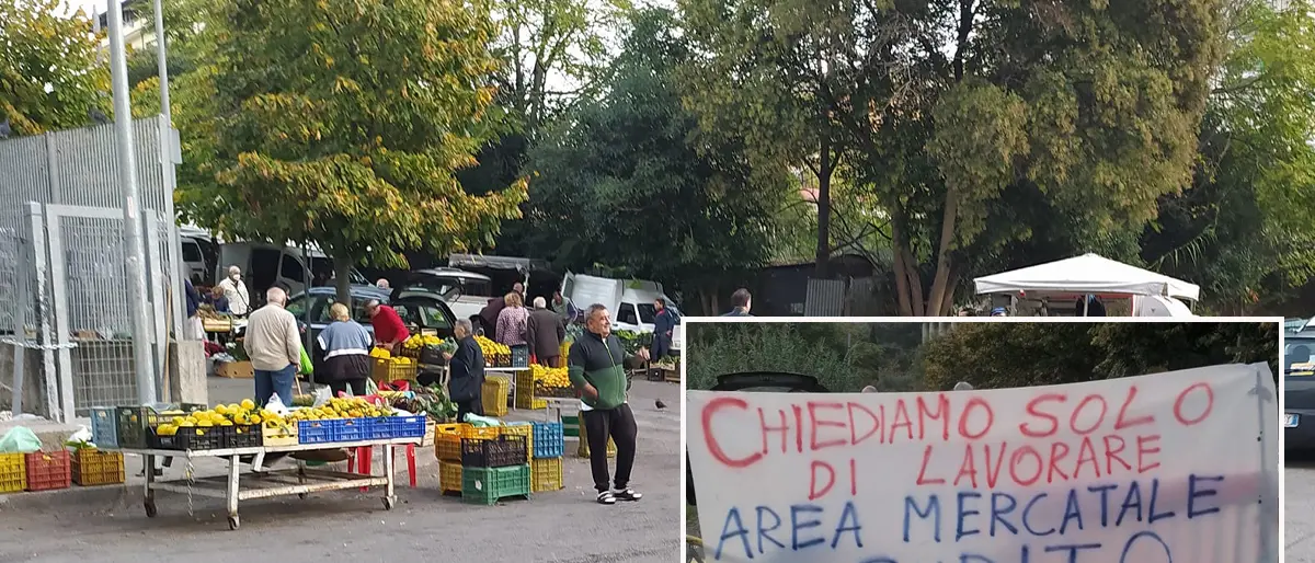Cosenza, piazzati forzatamente a Via Asmara dei banchetti per i contadini