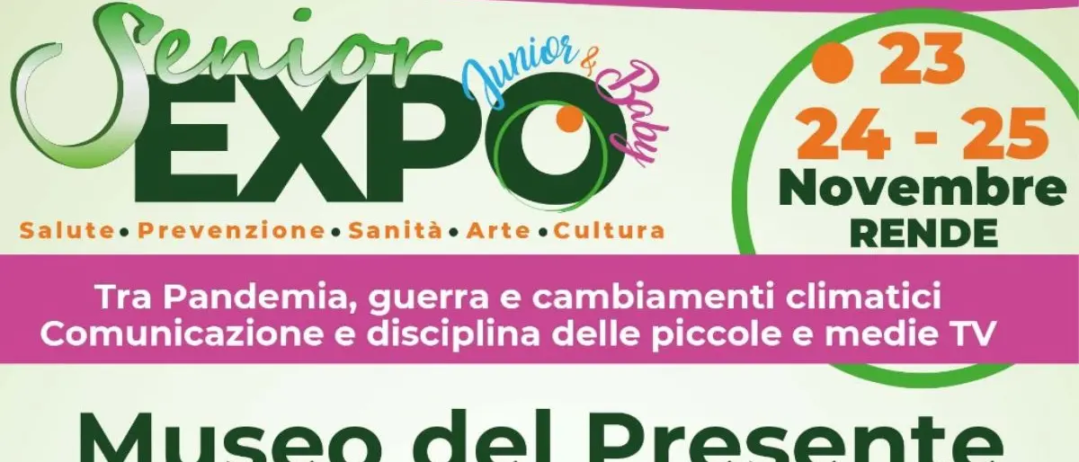 Senior Expo, tre giorni nel segno di salute a cultura a Rende
