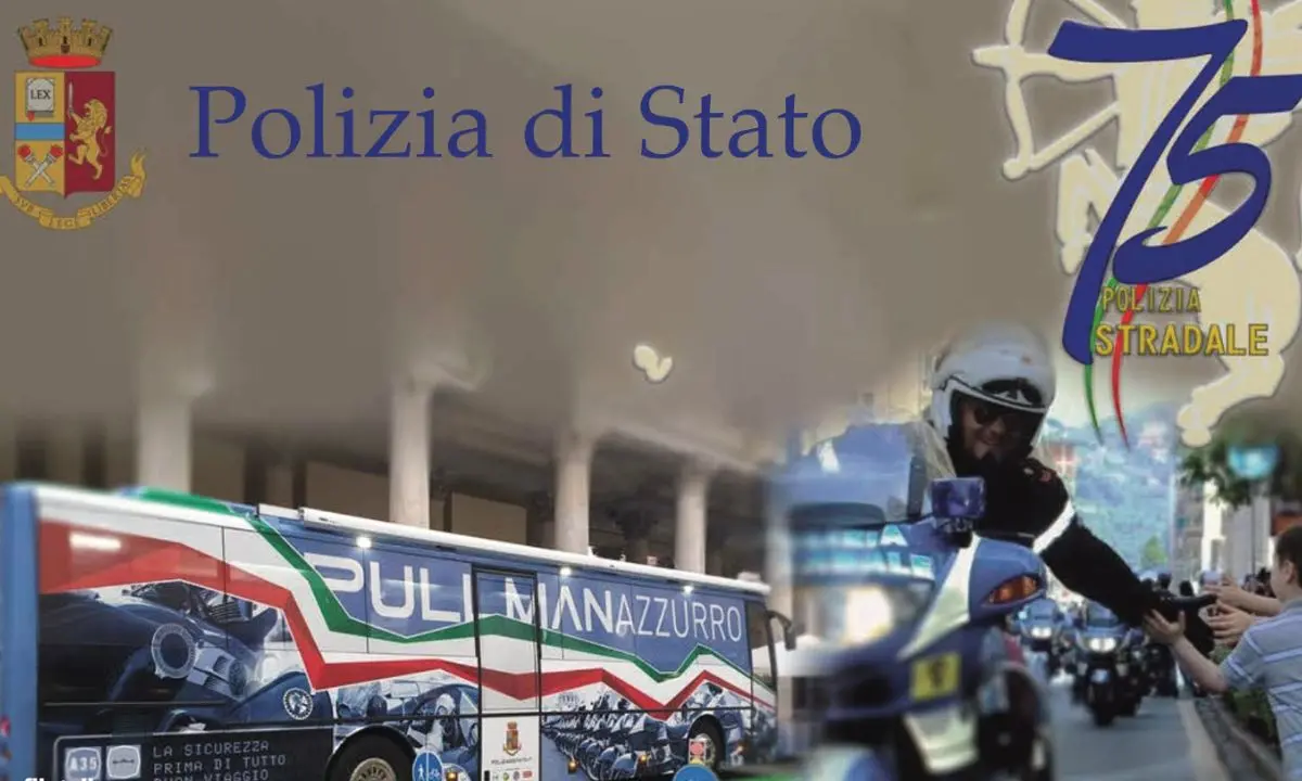 Cosenza, annullo filatelico per i 75 anni della Polizia stradale