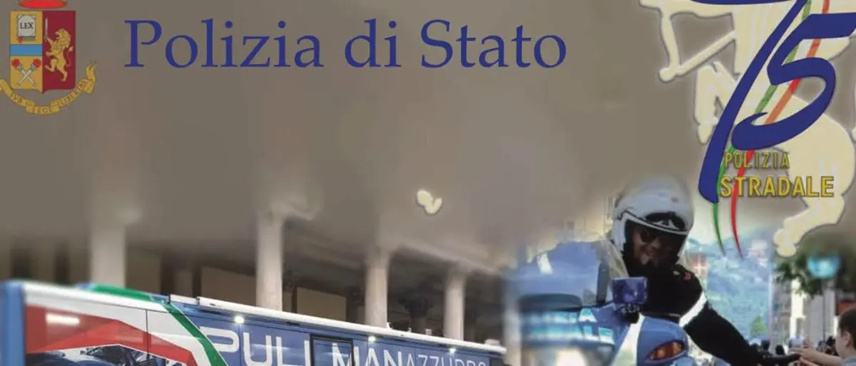 Cosenza, annullo filatelico per i 75 anni della Polizia stradale