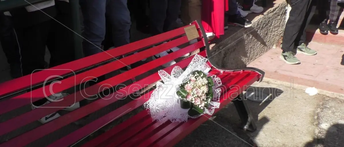 A Rende gli studenti scoprono la \"panchina della riflessione\" per educare alla cultura della non violenza | FOTO E VIDEO