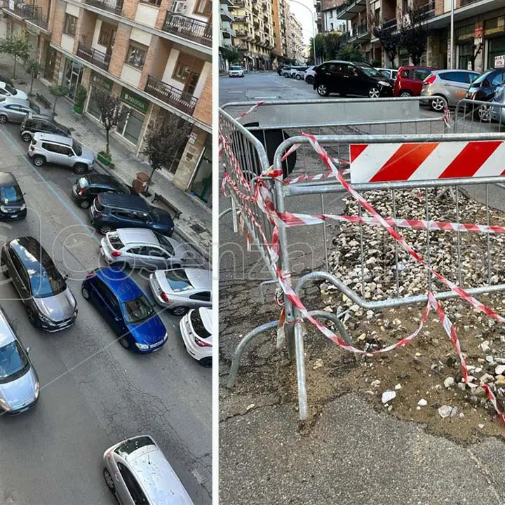 Cosenza, su Corso Fera non si viene a capo del problema. Le transenne ostacolo alla viabilità