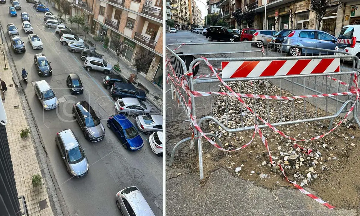 Cosenza, su Corso Fera non si viene a capo del problema. Le transenne ostacolo alla viabilità