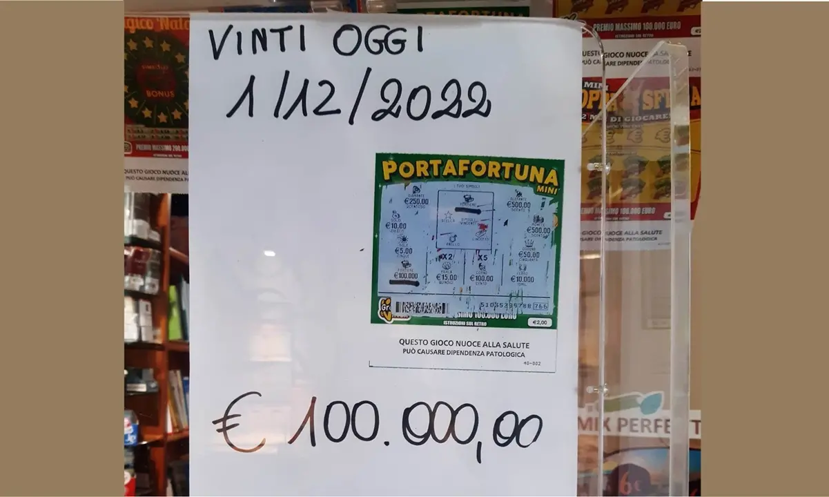 Rende, gioca 2 euro e ne vince 100mila: la fortuna arriva con un gratta e vinci