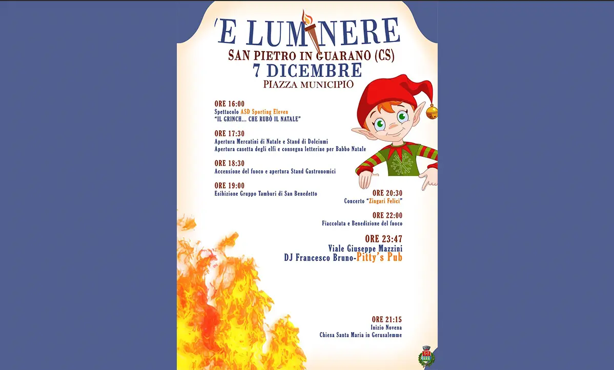 A San Pietro in Guarano stasera si accendono le Luminere tra musica e buon cibo