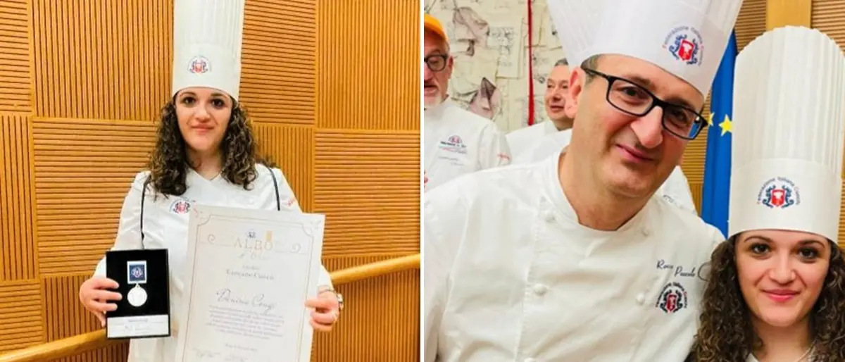 La chef di San Giovanni in Fiore Denisa Congi nell'Albo d'oro dei cuochi: premiata alla Camera dei deputati