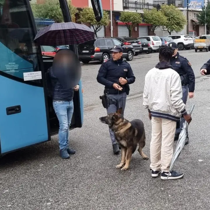 Cosenza, perquisizioni e controlli antidroga in piazza Autolinee