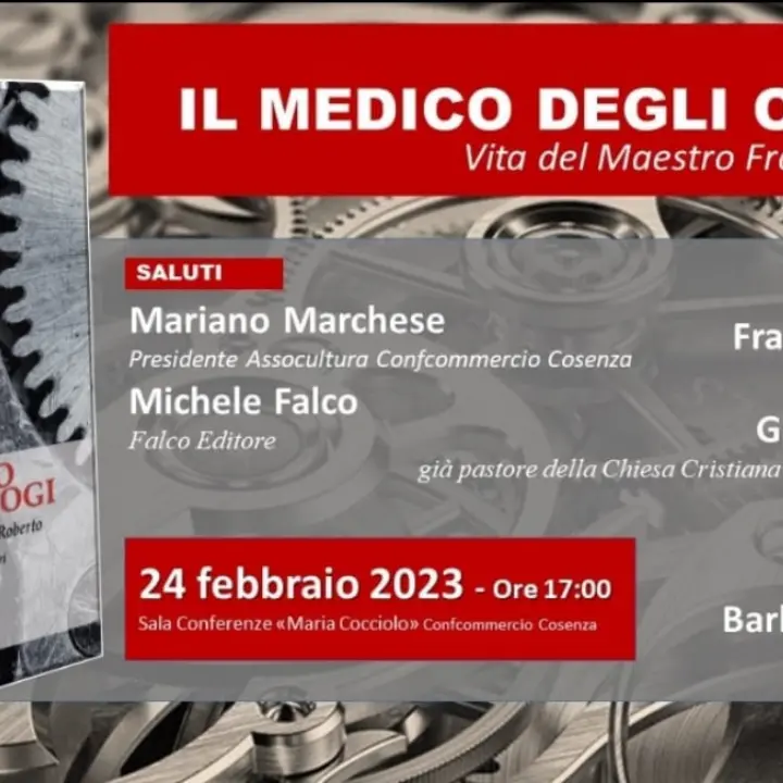 Cosenza, nella sede della Confcommercio la presentazione del libro \"Il medico degli orologi\"