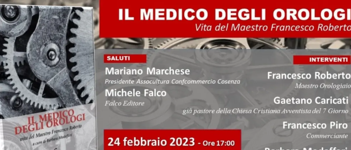 Cosenza, nella sede della Confcommercio la presentazione del libro \"Il medico degli orologi\"