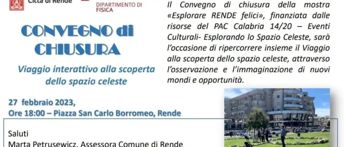 Rende agorà della scienza: si inaugura il Grande Carro