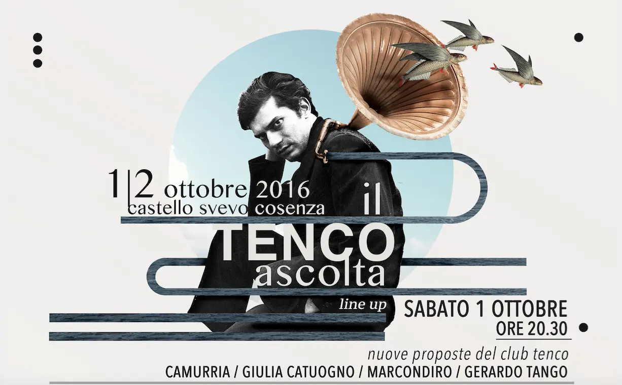 \"Tenco Ascolta\" arriva a Cosenza, ecco tutto il programma
