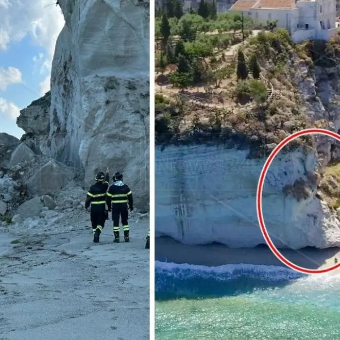 Tropea, frana parte del costone della Madonna dell’isola