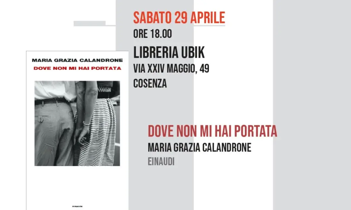 Cosenza, Maria Grazia Calandrone presenta il suo romanzo