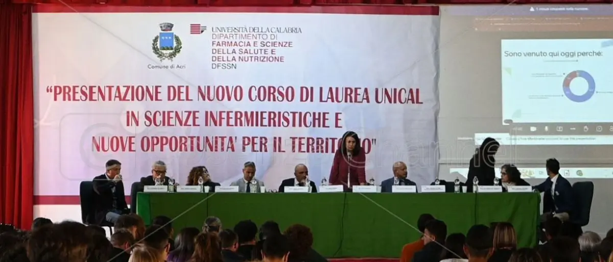 Acri, l'Unical presenta il corso di Scienze infermieristiche