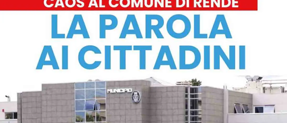 Rende, domani assemblea pubblica: «Il Comune è nel caos più totale»