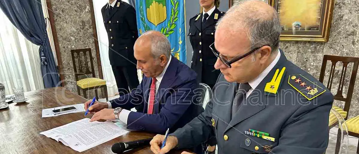 Pnrr, firmato un protocollo anti-frodi tra Comune di Cosenza e Guardia di Finanza