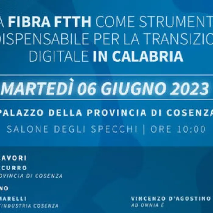 2023 decisivo per ridurre il \"Digital Divide\". D'Agostino (Omnia é): «Italia unita con la fibra»