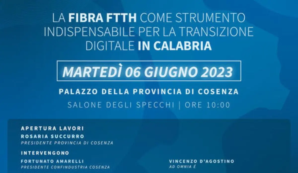 2023 decisivo per ridurre il \"Digital Divide\". D'Agostino (Omnia é): «Italia unita con la fibra»
