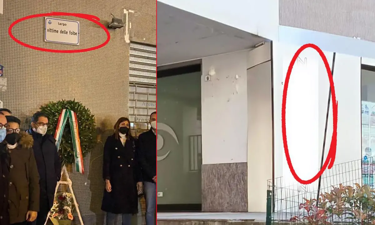 Cosenza, targa per le vittime delle foibe senza pace. Rimossa per far spazio ad un negozio