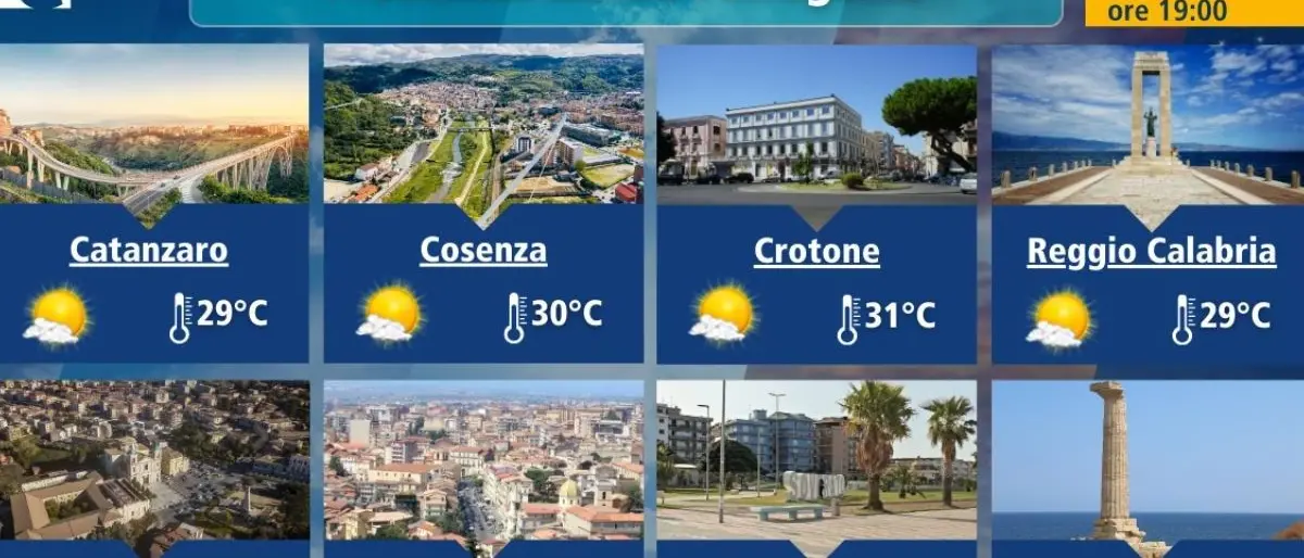 Meteo per Ferragosto: le previsioni nelle principali località della Calabria