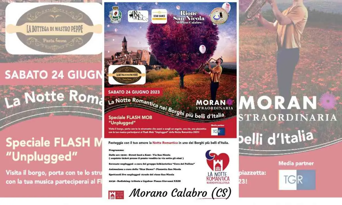 Morano, torna \"La notte romantica\": spettacoli unplugged e street food nel centro storico