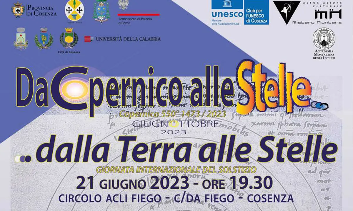“Da Copernico alle stelle... dalla terra alla scienza”, a Cosenza un convegno scientifico