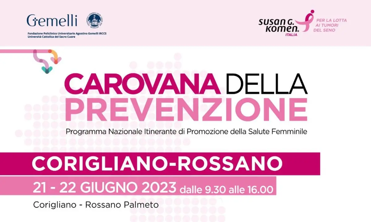 Corigliano Rossano, il tour della Carovana della Prevenzione al fianco delle donne
