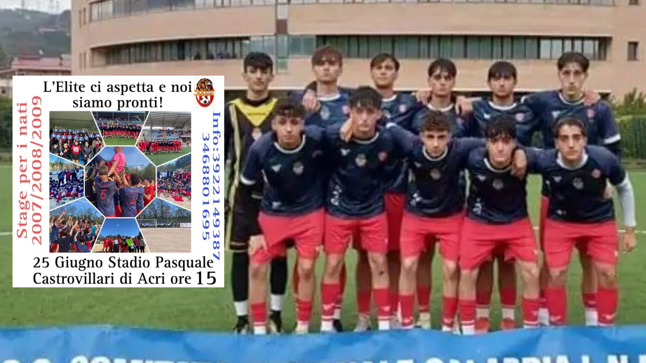 Stage di calcio a Acri: opportunità per i giovani talenti nati dal 2007 in poi