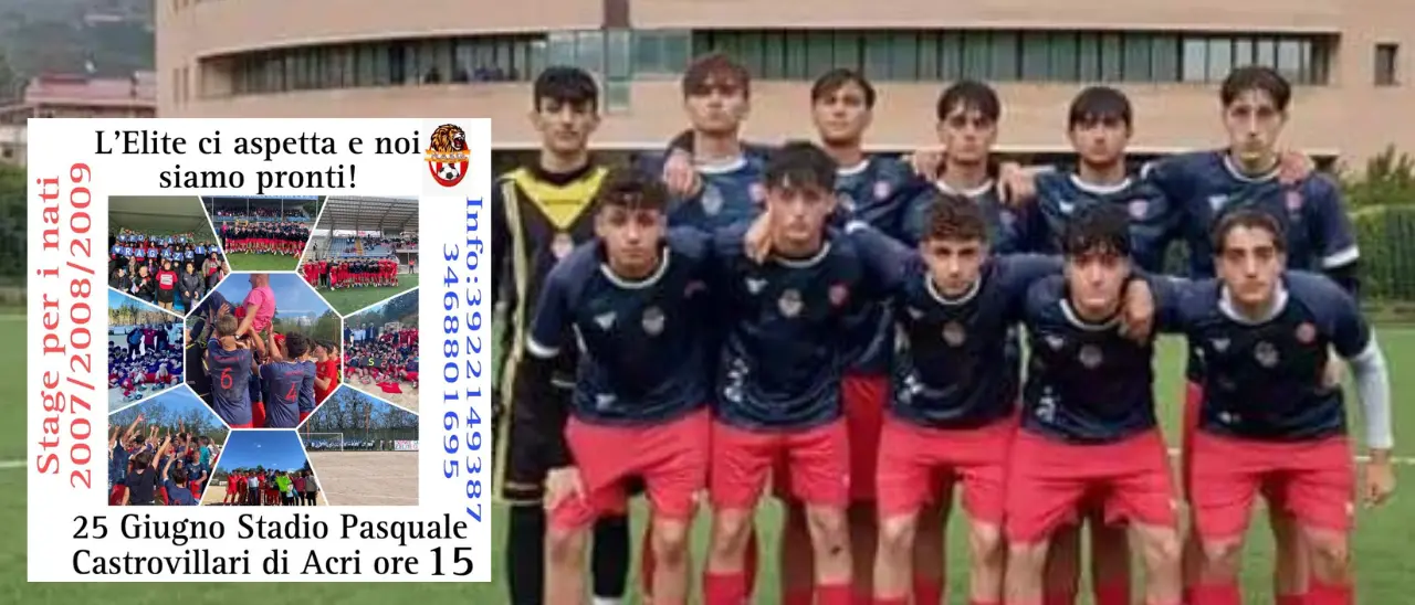 Stage di calcio a Acri: opportunità per i giovani talenti nati dal 2007 in poi