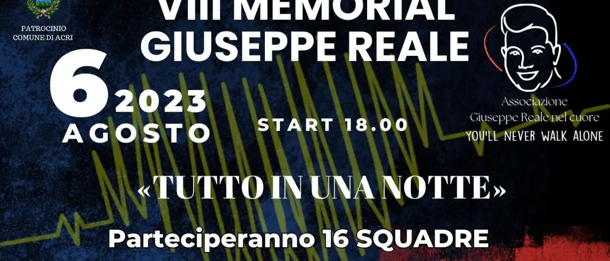 Acri, sportivi e non ricordano Giuseppe Reale: un ragazzo che amava il calcio