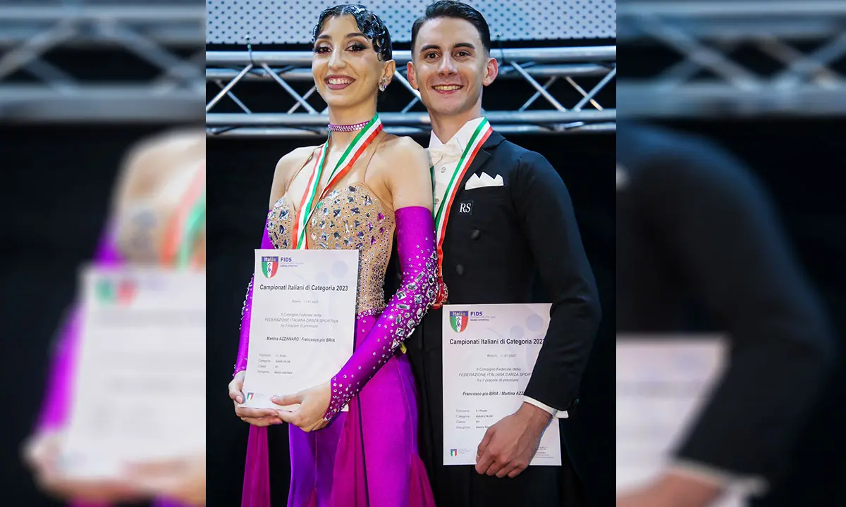 Martina e Francesco Pio salgono sul podio dei Campionati italiani di danza sportiva