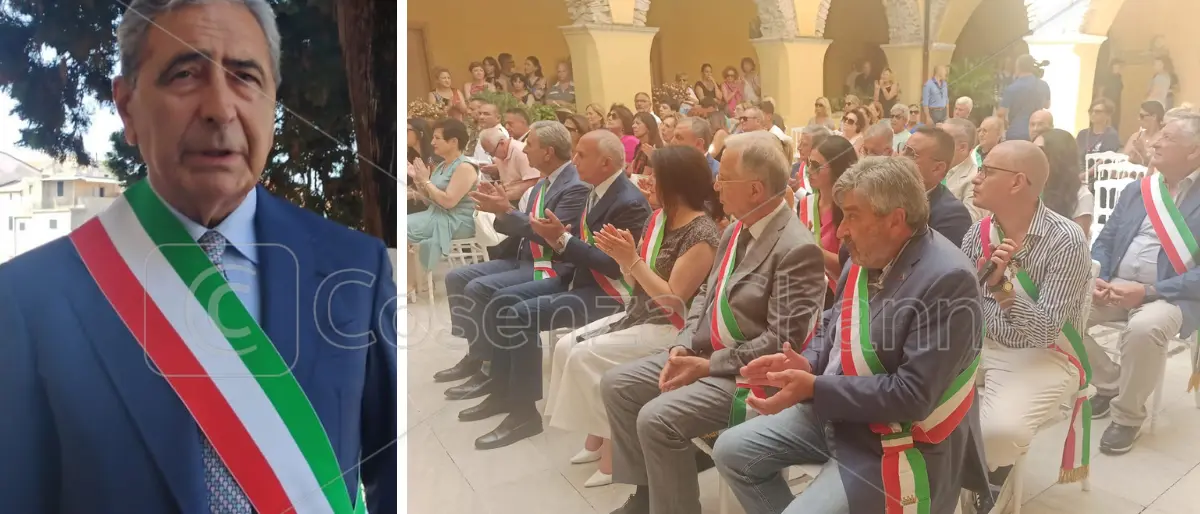 San Lucido, decine di sindaci al fianco di De Tommaso: «Noi baluardo della lotta alla mafia»