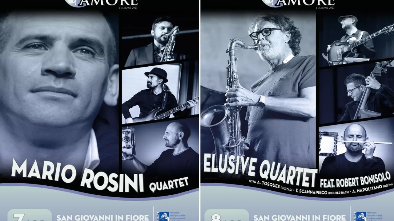 JazzAmore fa tappa a San Giovanni in Fiore: il 7 e 8 agosto appuntamento all’Abbazia Florense