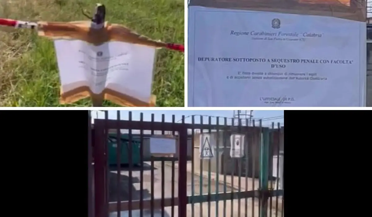 Acque stagnanti e liquami in un terreno, sequestrato il depuratore di Luzzi