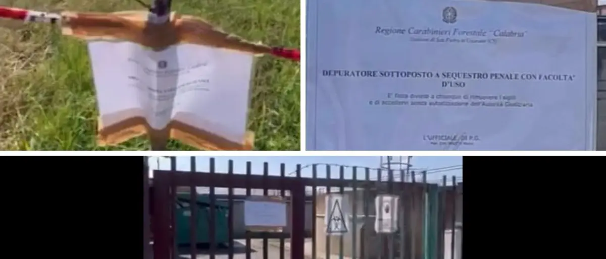 Acque stagnanti e liquami in un terreno, sequestrato il depuratore di Luzzi