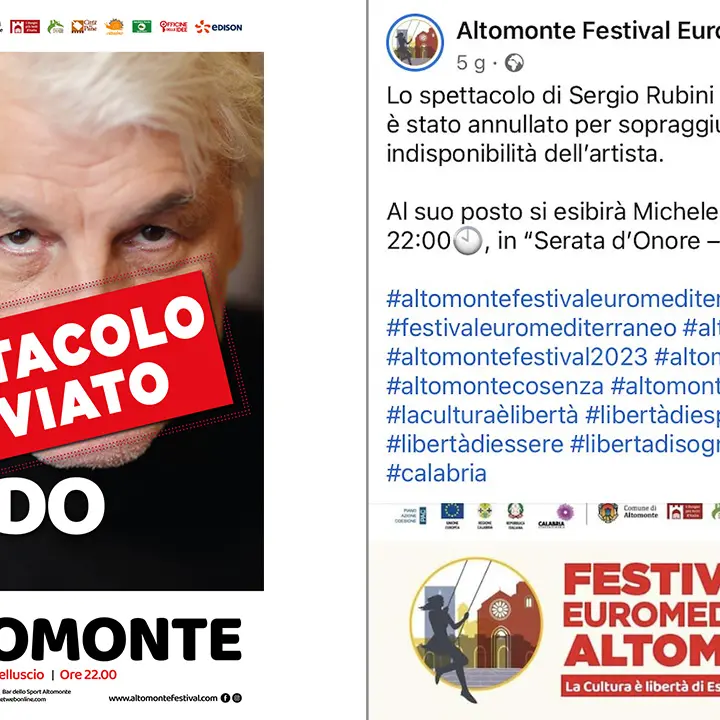 Mai dire Altomonte. Dopo il caso Luxuria, forfait di Placido e Rubini all'Euromediterraneo