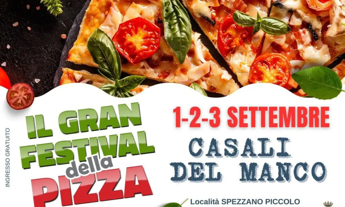 Al via il Festival della Pizza a Casali del Manco dall’1 al 3 settembre