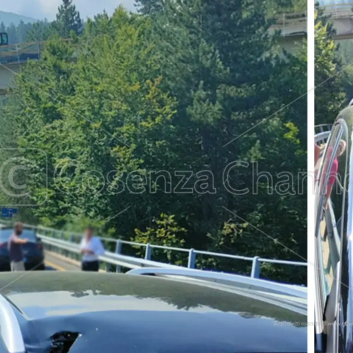 Statale 107, caduta di materiali dal ponte. Anas rassicura: «Errore umano»