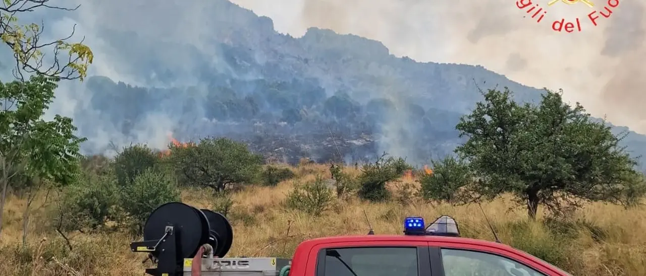 Civita, incendio nel Parco Nazionale del Pollino. Il vento spinge le fiamme